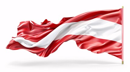 Authentic Austrian flag waving on a blank background. - 798502525
