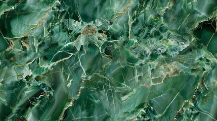 Seamless tileable green marble background texture wallpaper. Generative AI