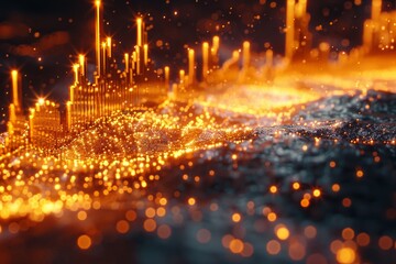 Tracking gold and oil prices on a digital display, highlighting the dynamic nature of investing in commodities.