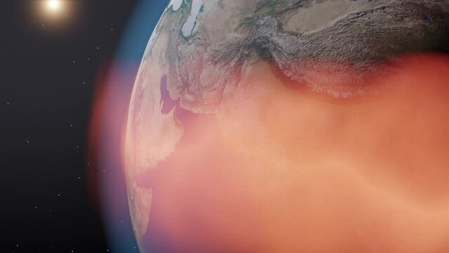 India impacted by heatwave. Elements of this image furnished by NASA
