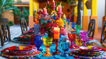 Vibrant and festive table adornments to kick off the Fiesta celebrations in style