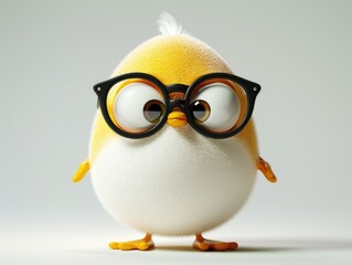 Obraz premium Egg wearing glasses