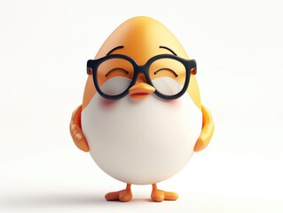 Obraz premium Egg wearing glasses