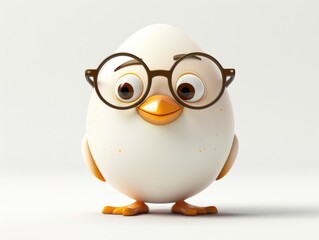 Egg wearing glasses