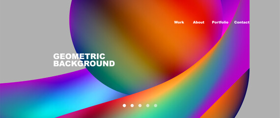 Colorful flowing shapes, wave lines with neon gradients. Vector Illustration For Wallpaper, Banner, Background, Card, Book Illustration, landing page