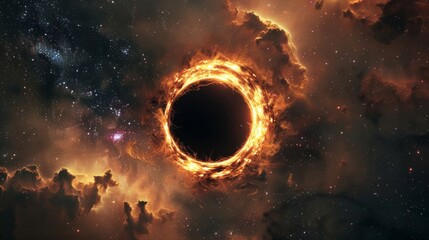 Massive Black Hole in Galactic Space
