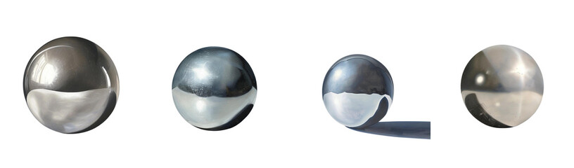 a silver sphere on a transparent background, in the style of contrasting shadows, realistic figures, anti-gloss, soft realism, contest winner, subtle tonal values, toy-like proportions	
