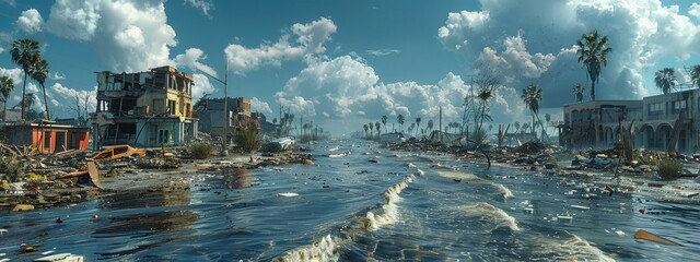 Stunning 3D Disaster Aftermath Visualization with Midjourney's Advanced Rendering Tools -