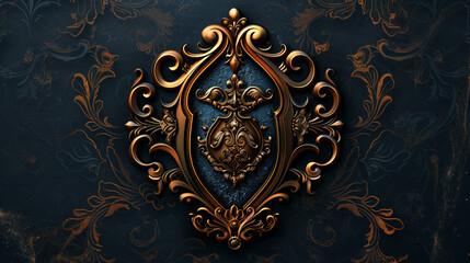Intricately detailed vector badge showcasing intricate craftsmanship and opulent design elements.