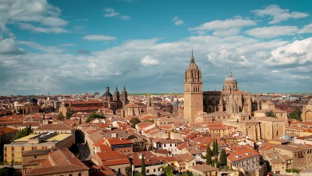 Aerial panorama of Salamanca, Spain