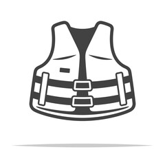 Life jacket vest icon transparent vector isolated