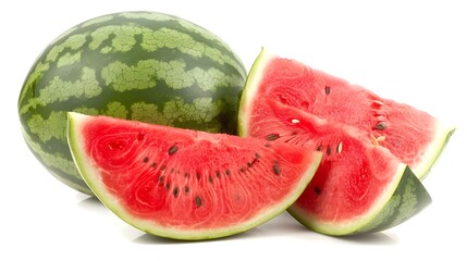 watermelon on a white background  ai generated 