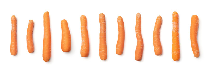 Carrot collection isolated on white