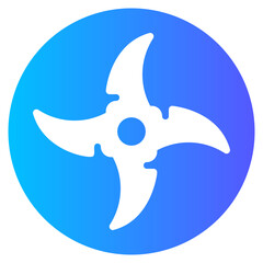 shuriken gradient icon
