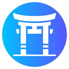 torii gate gradient icon