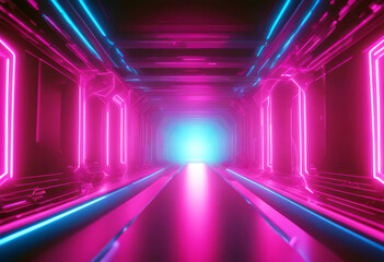 'show laser colors vibrant spectrum blue pink arch portal square background abstract reality virtual lights neon tunnel lines glowing render 3d line glow light play game bright design'