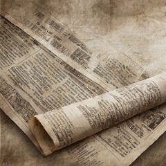 Newspaper old paper background with paper, Newspaper paper grunge vintage old aged texture background wallpaper, Ai Generate - obrazy, fototapety, plakaty