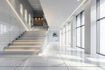 Space & Light Elegance: Abstract Minimalist Design in Modern Business Interiors