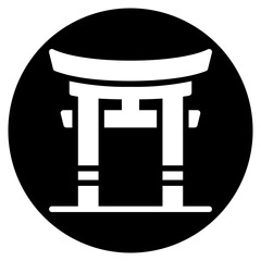 torii gate glyph icon