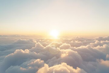 High Nature View: Daybreak Serenity Above Clouds - Spectacular Panorama
