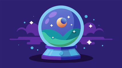 Fototapeta premium A portable dream inducer in the shape of a crystal ball where users can visually project their desired dreams and manipulate the imagery with their.