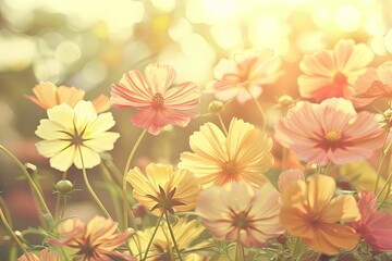 Flowers Nature Vintage: Spring Sun Bright Floral Field Design