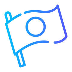 japanese flag gradient icon