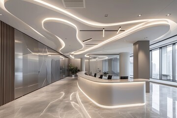 Majestic Offices: Abstractly Modern Executive workspaces with Luxury Elements