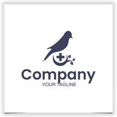 Obraz premium Vector bird nest logo design template