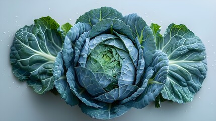 Cabbage on a white background ai generated 