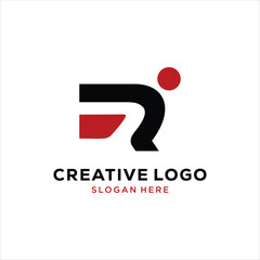 RI letter initials abstract logo, design inspiration, vector