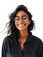 Obraz premium Causal style indian young lady woman transparent background