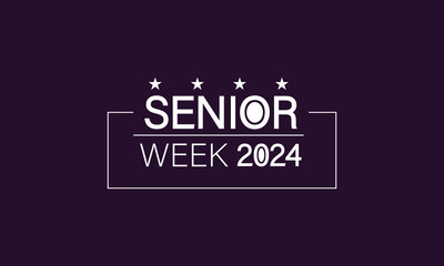 Stylish and Sophisticated Senior Week 2024 Text Art