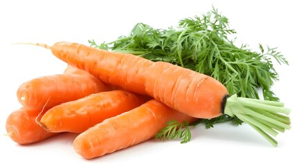 Carrot on a white background  ai generated  - obrazy, fototapety, plakaty