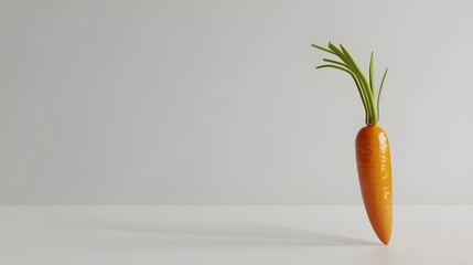 Carrot on a white background  ai generated  - obrazy, fototapety, plakaty