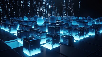 Fototapeta premium Abstract neon light background, Generative AI
