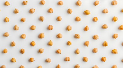 Chickpeas on a white background  ai generated  - obrazy, fototapety, plakaty