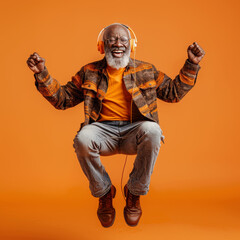 Fototapeta premium cheerful_African_American_elderly_man (10)-T
