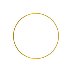 Gold frame border golden vector thin boarder round circle element