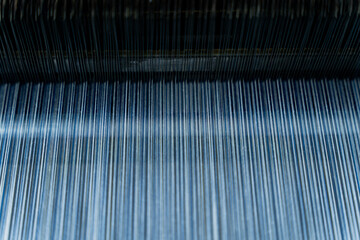Close-Up of Weaving Machine in Textile Factory

