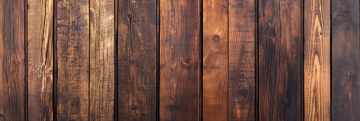 Dark stained wooden planks texture. High-resolution background for interior design, wallpaper, or graphic resources.