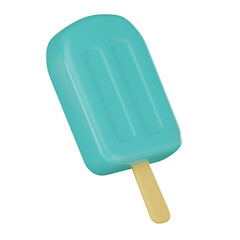 Summer Sweets, Vibrant of Popsicle Ice Cream Pop. 3D Render