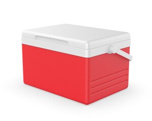 Blank hard cooler ice chest 3d template illustration.