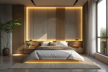 luxury interior bed room