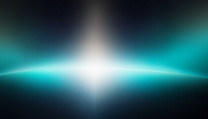 Glowing Horizon: Blurred Abstract Gradient in White, Teal Blue, and Black