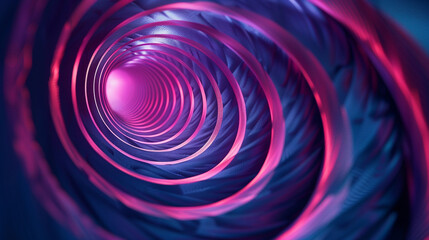 Spirals, geometric patterns, violet lines.