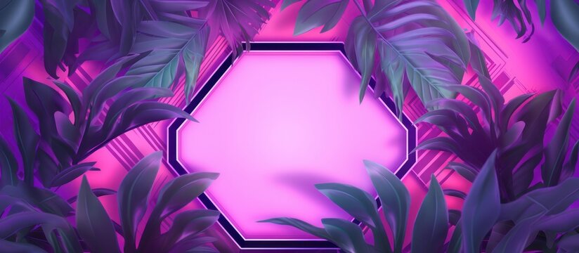 natural background neon hexagon line decoration - Powered by Adobe