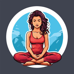 yoga woman vector for yoga day