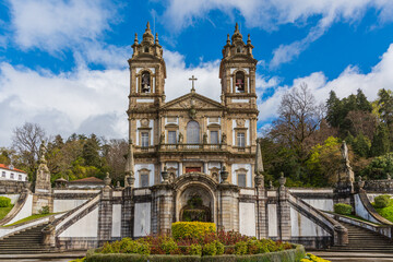 Braga, Portugal. The Sanctuary of Bom Jesus do Monte. It's located on the hill ,overlooking the...