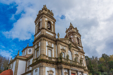 Braga, Portugal. The Sanctuary of Bom Jesus do Monte. It's located on the hill ,overlooking the city of Braga and inscribed as a UNESCO World Heritage Site.